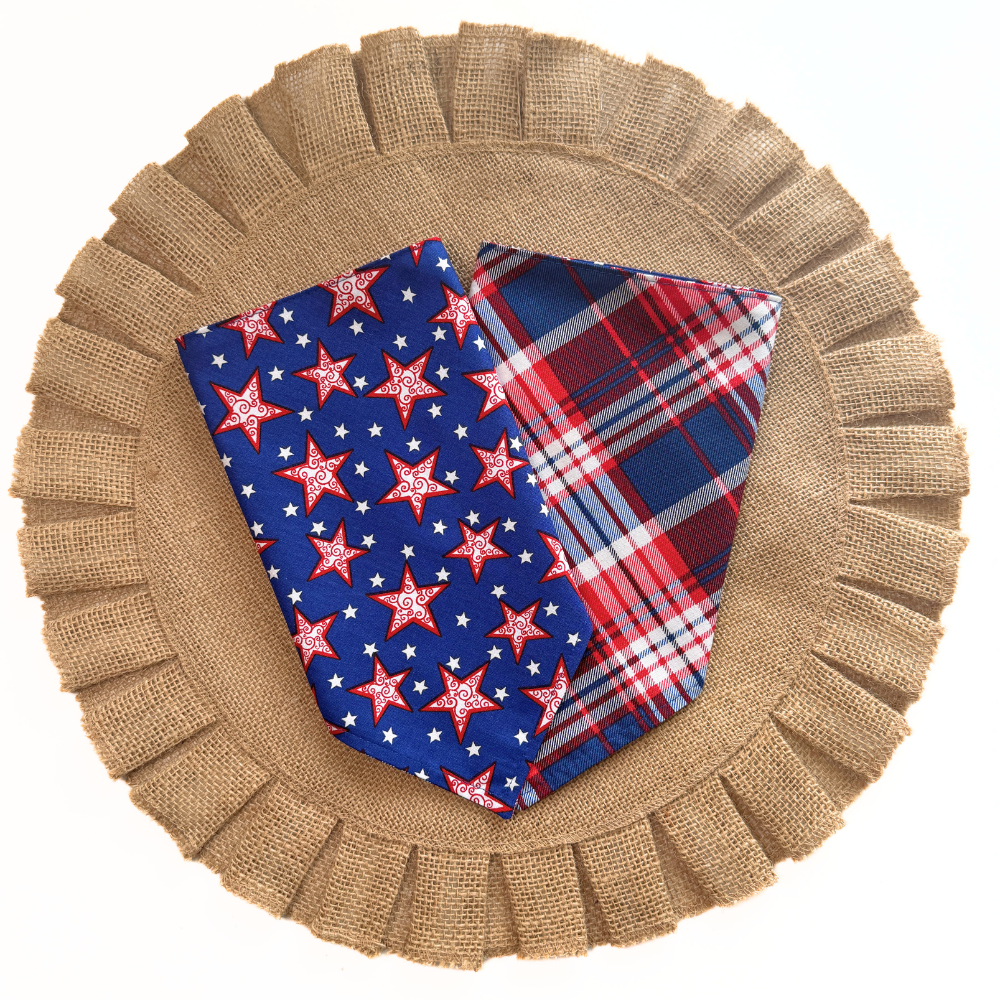 Swirly Stars Patriotic Bandana