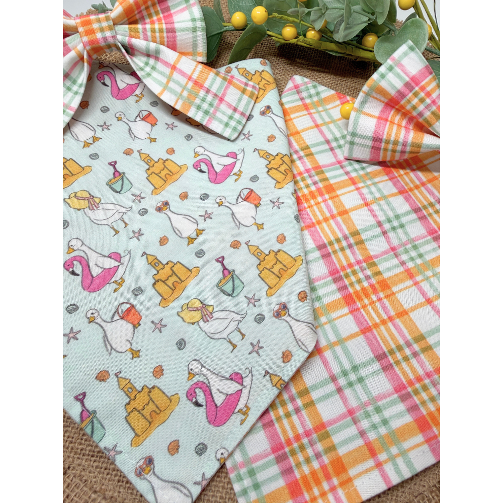Summer Plaid Bow Tie