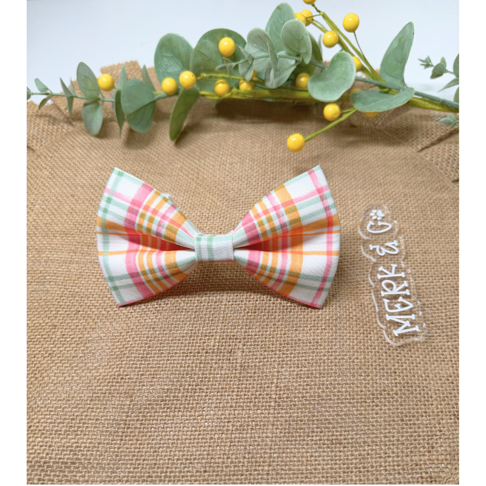 Summer Plaid Bow Tie