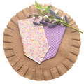 Pastel Spring Florals with Purple Gingham Reversible Spring Bandana for Pets