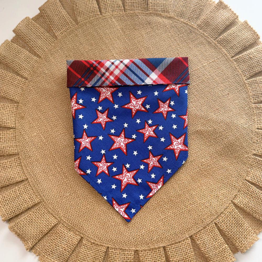 Swirly Stars Patriotic Bandana