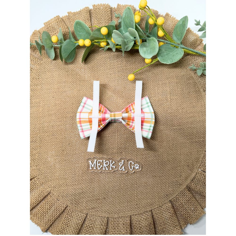 Summer Plaid Bow Tie