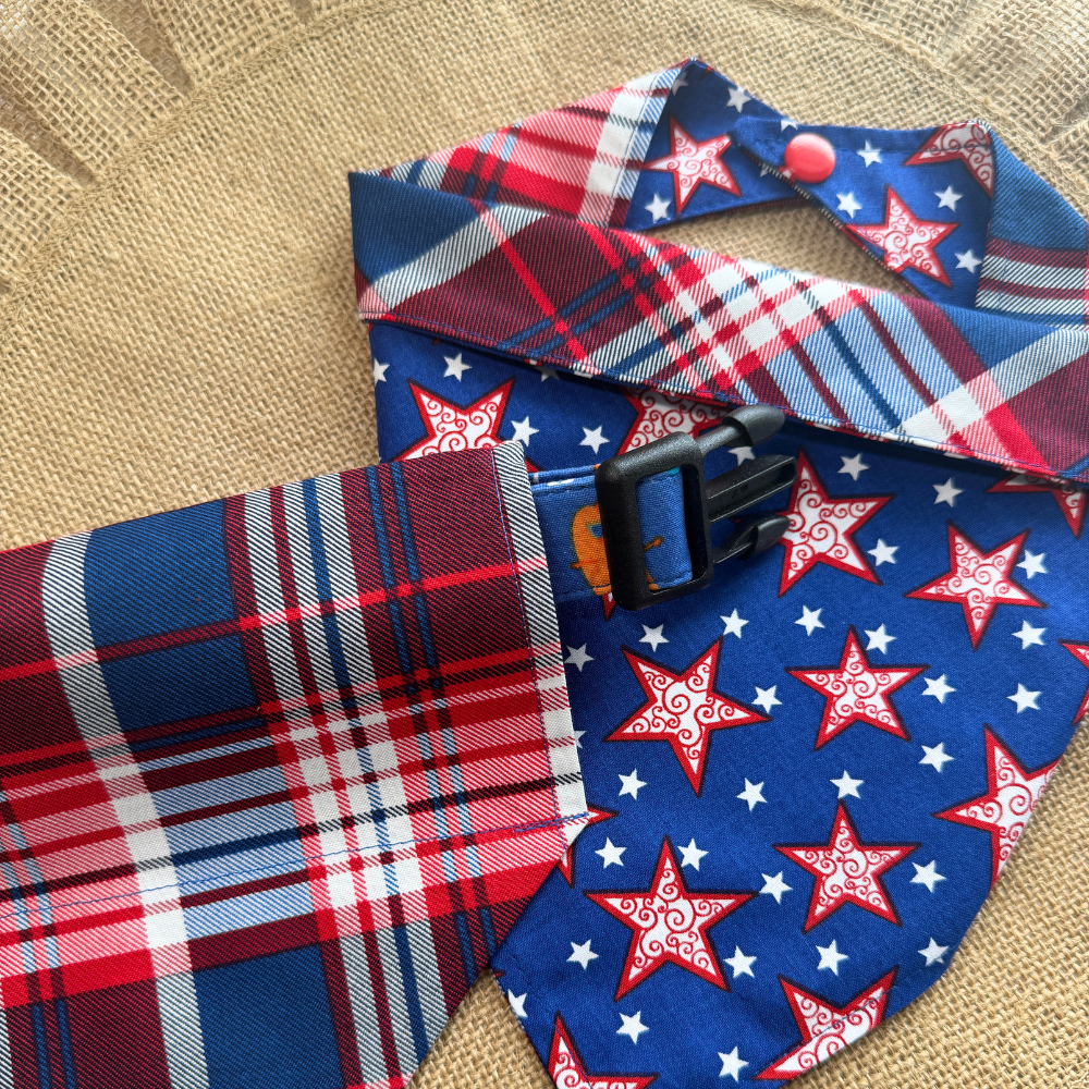 Swirly Stars Patriotic Bandana