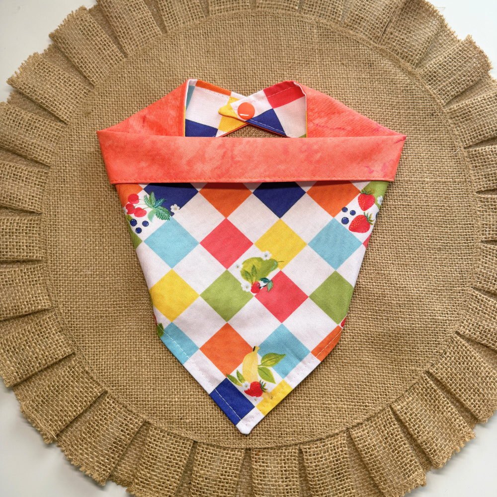 Checkered Fruit Bandana