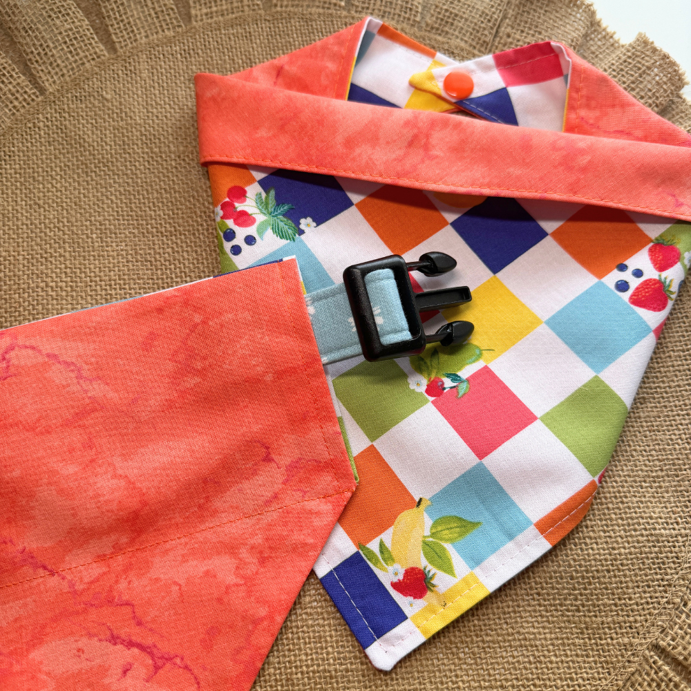 Checkered Fruit Bandana