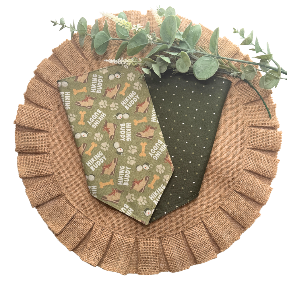 Hiking Buddy Outdoorsy Reversible Bandana for Pets