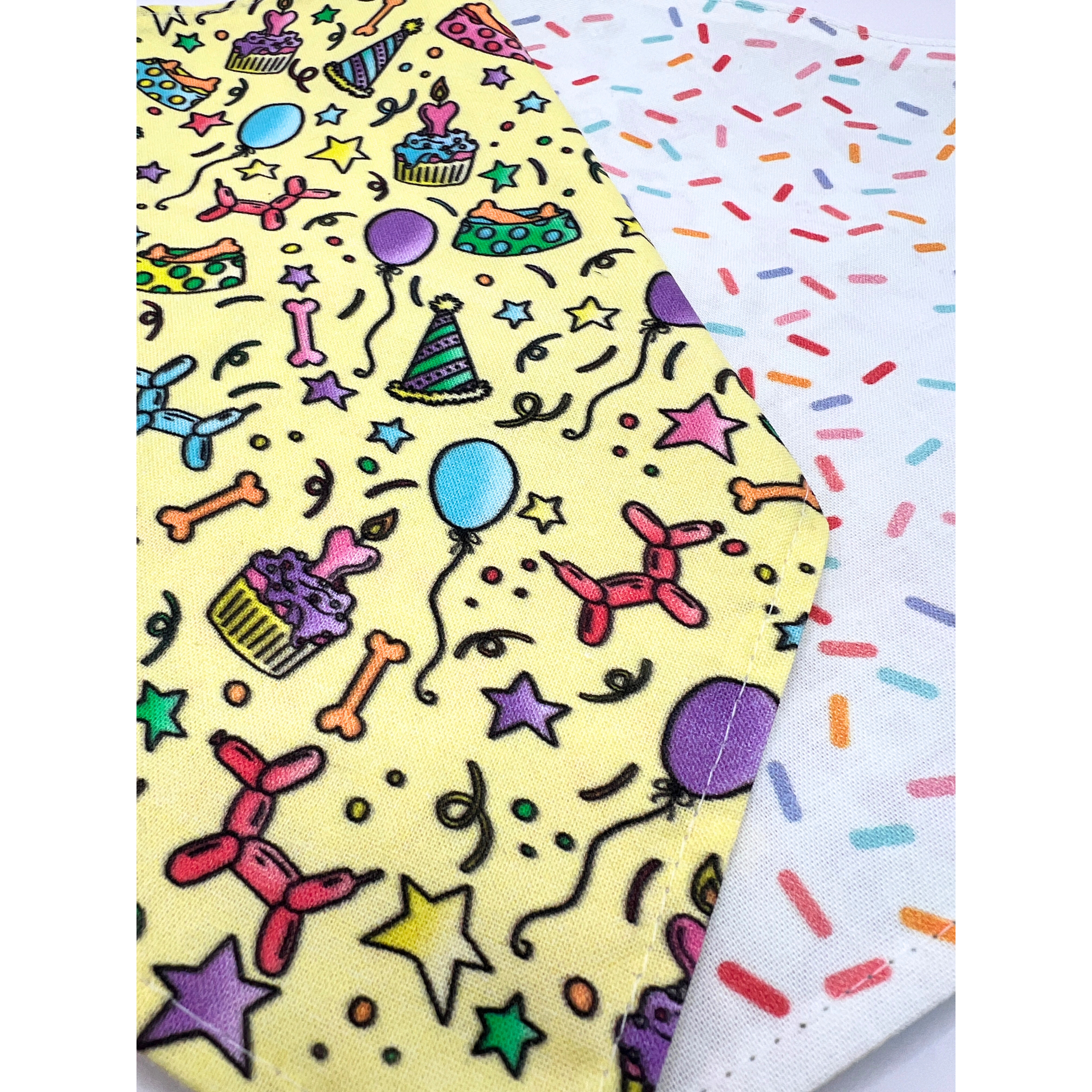 Festive Yellow Birthday Bandana
