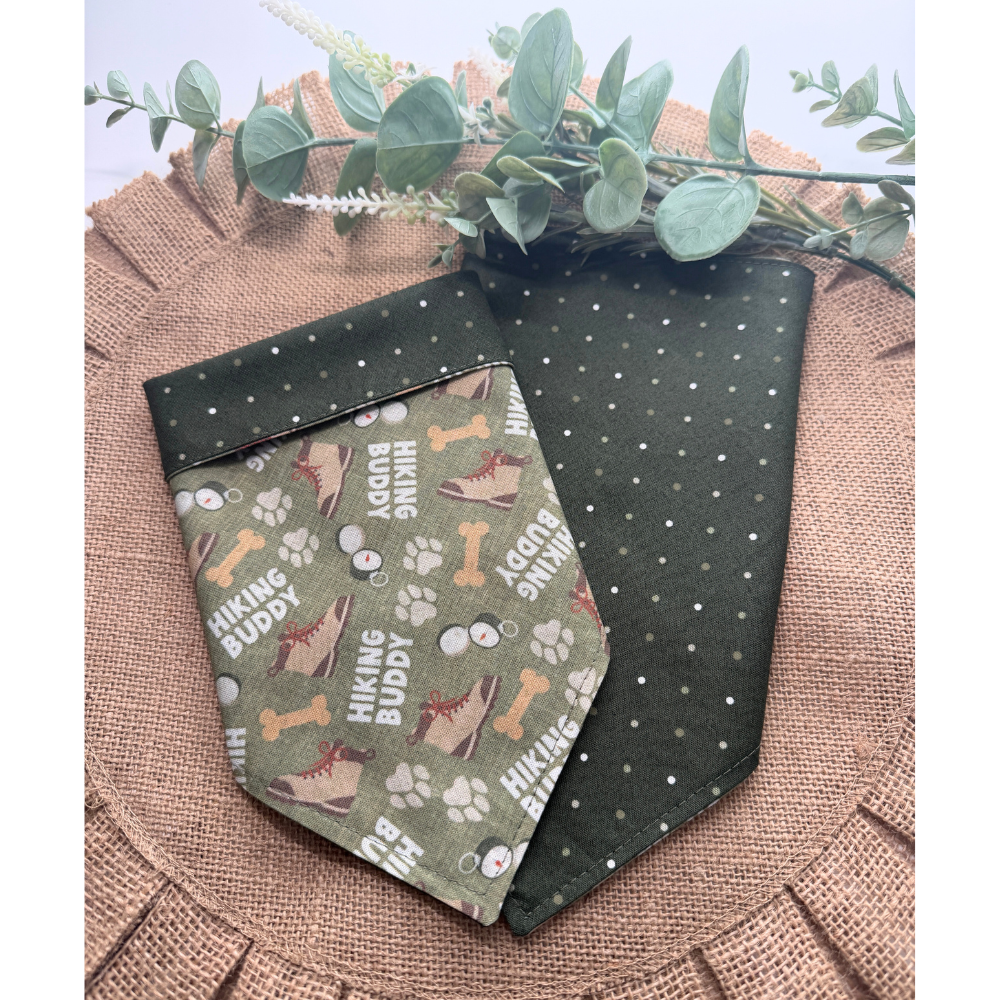Hiking Buddy Outdoorsy Reversible Bandana for Pets