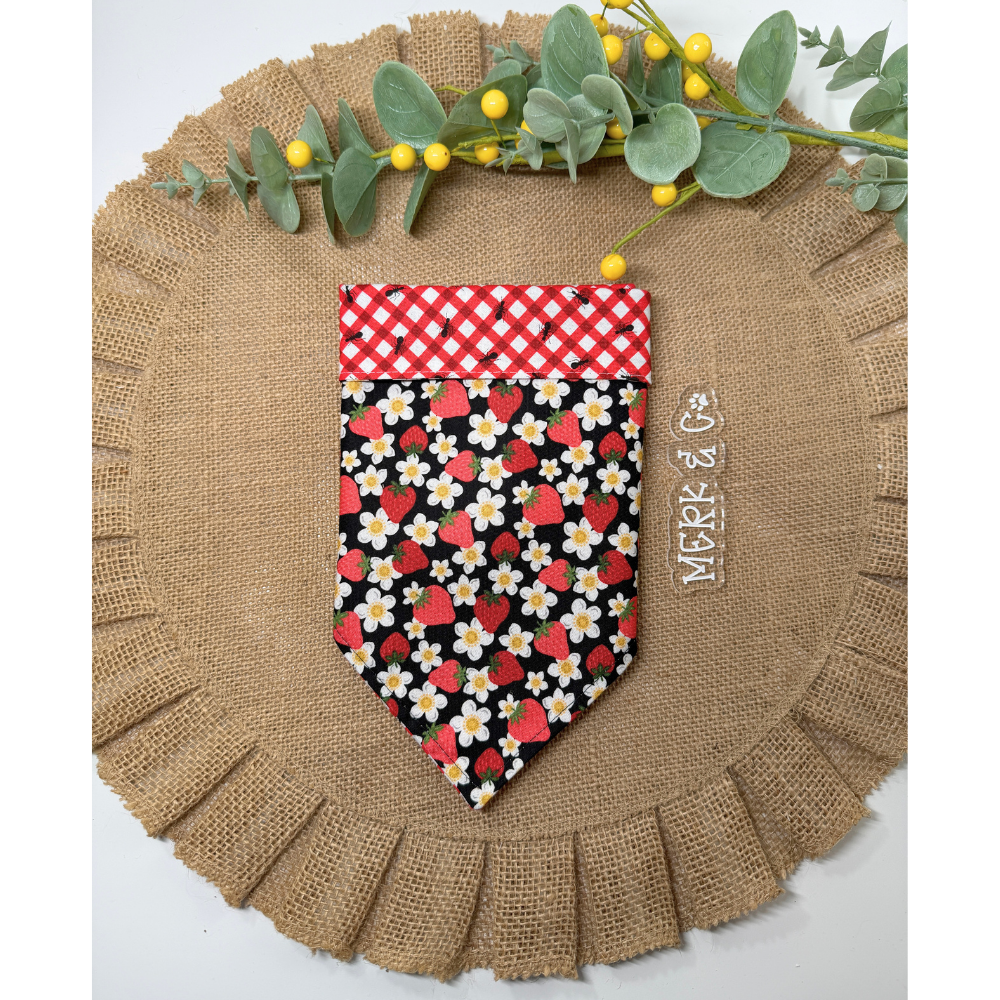 Sweet Strawberry Picnic Bandana