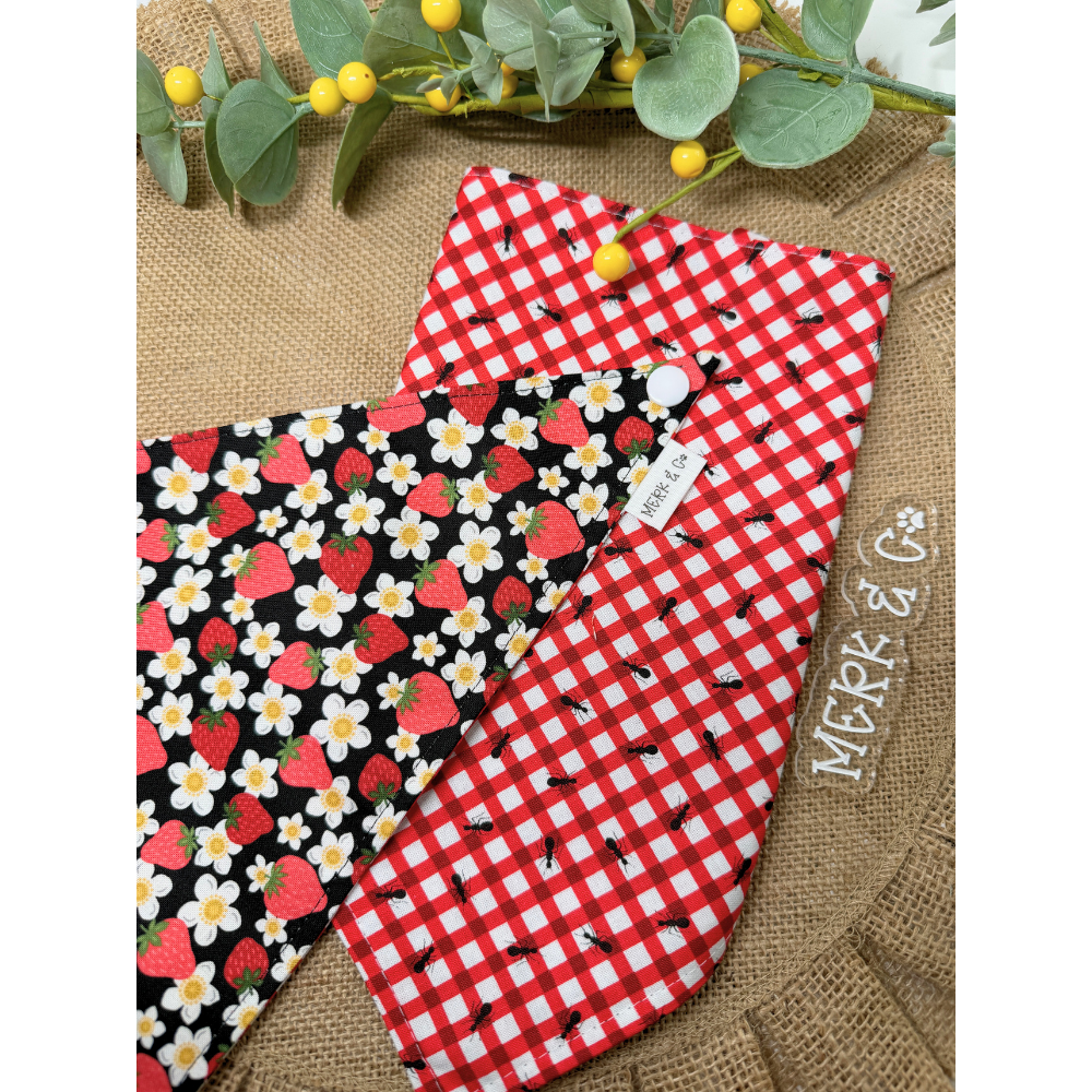 Sweet Strawberry Picnic Bandana