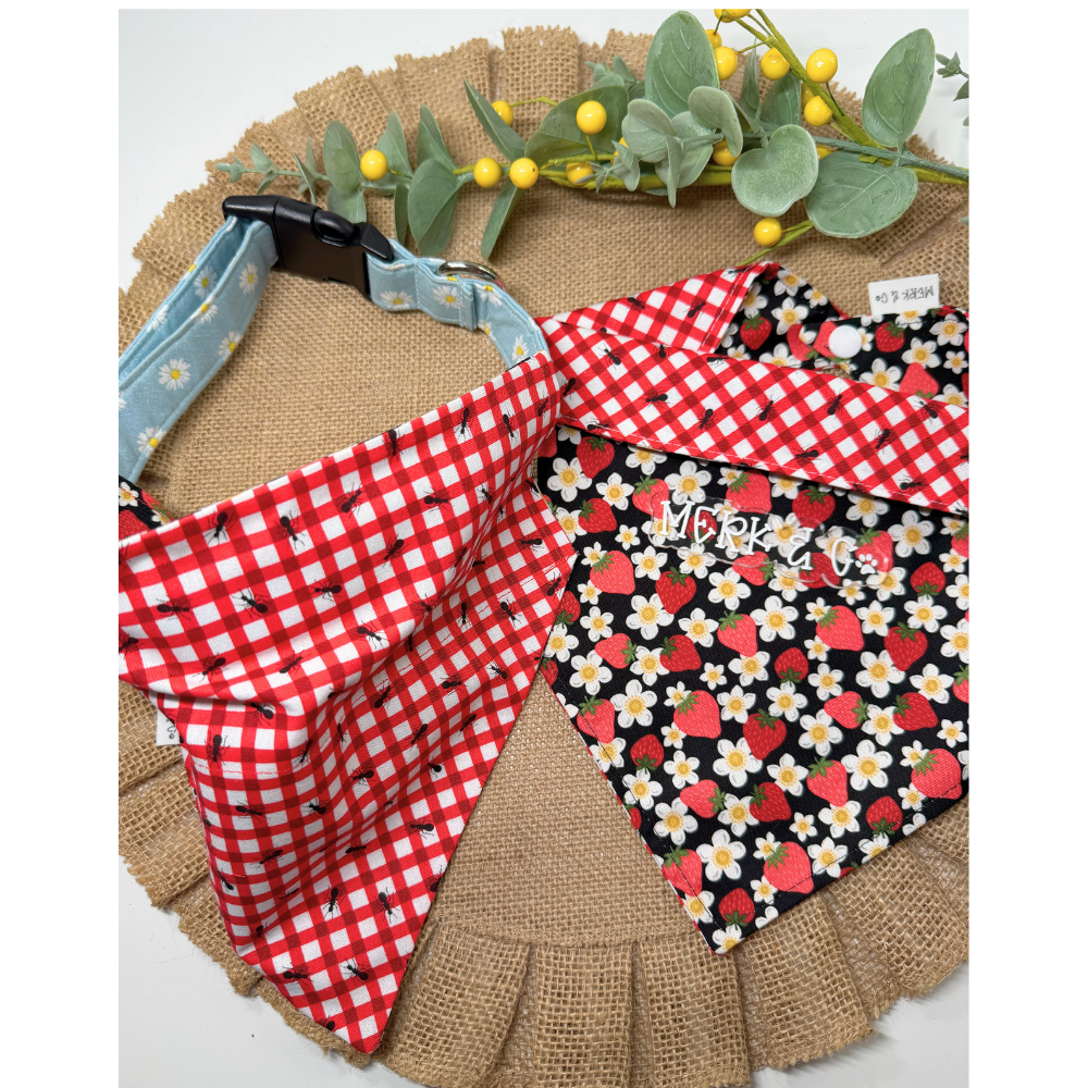 Sweet Strawberry Picnic Bandana