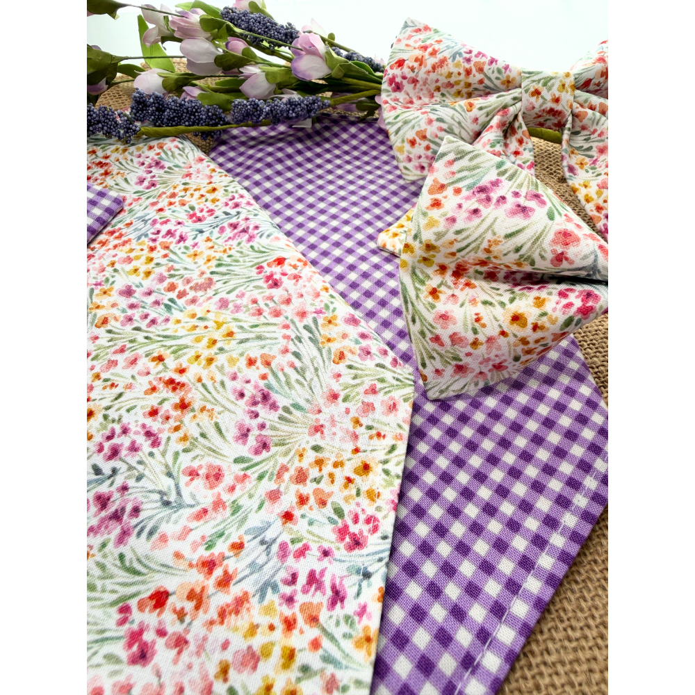 Pastel Spring Florals Sailor Bows For Pets