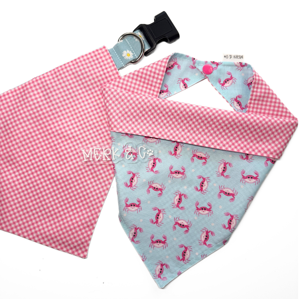 Pink Beach Crabs Bandana