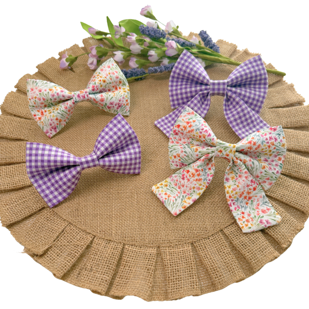 Pastel Spring Florals Sailor Bows For Pets