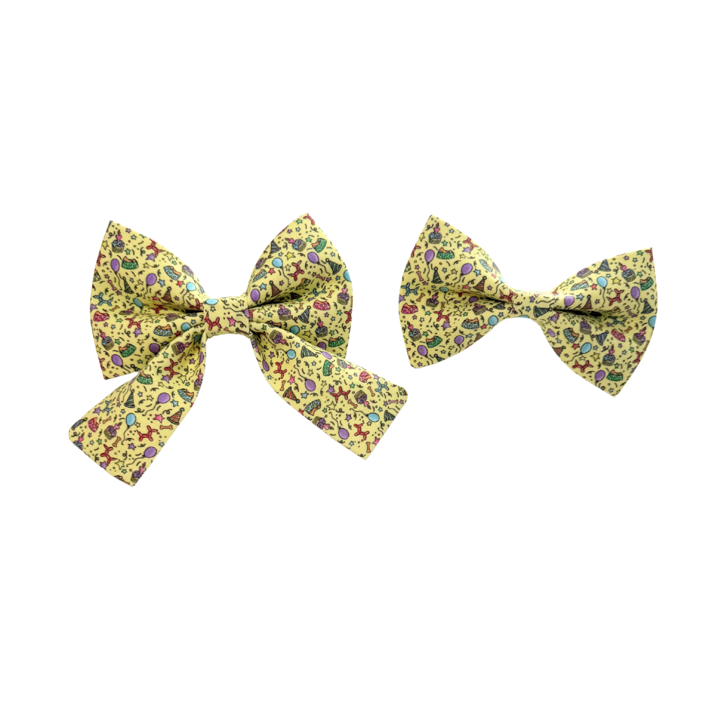 Yellow Birthday Sailor Bows For Pets