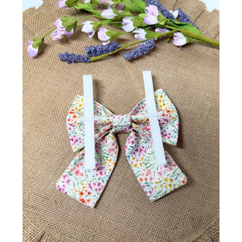Pastel Spring Florals Sailor Bows For Pets