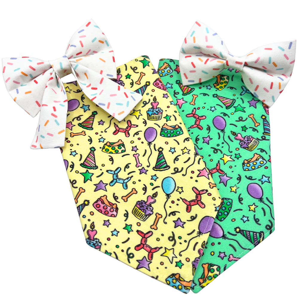 Festive Yellow Birthday Bandana