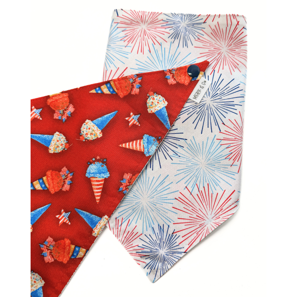 Patriotic Ice Cream Cones Bandanas