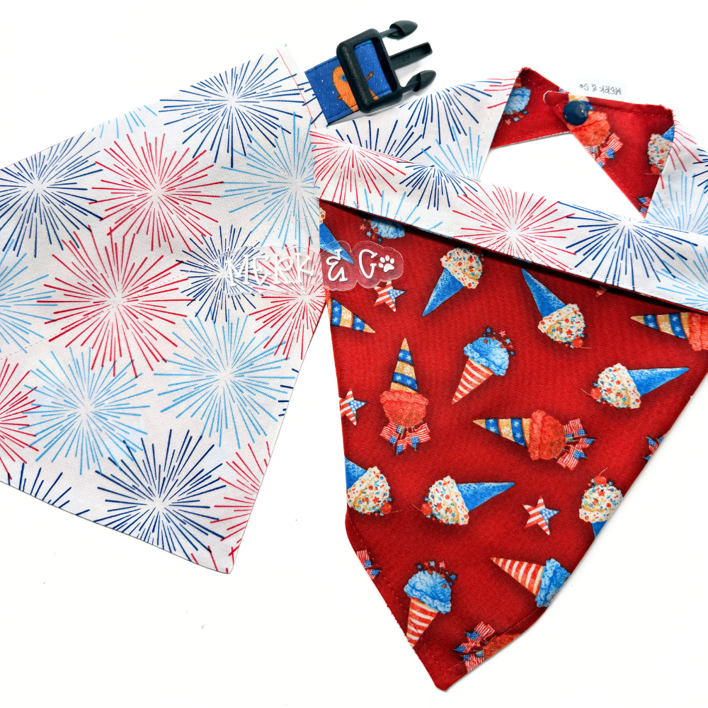 Patriotic Ice Cream Cones Bandanas