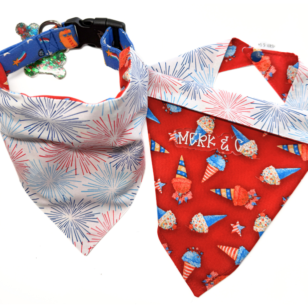 Patriotic Ice Cream Cones Bandanas