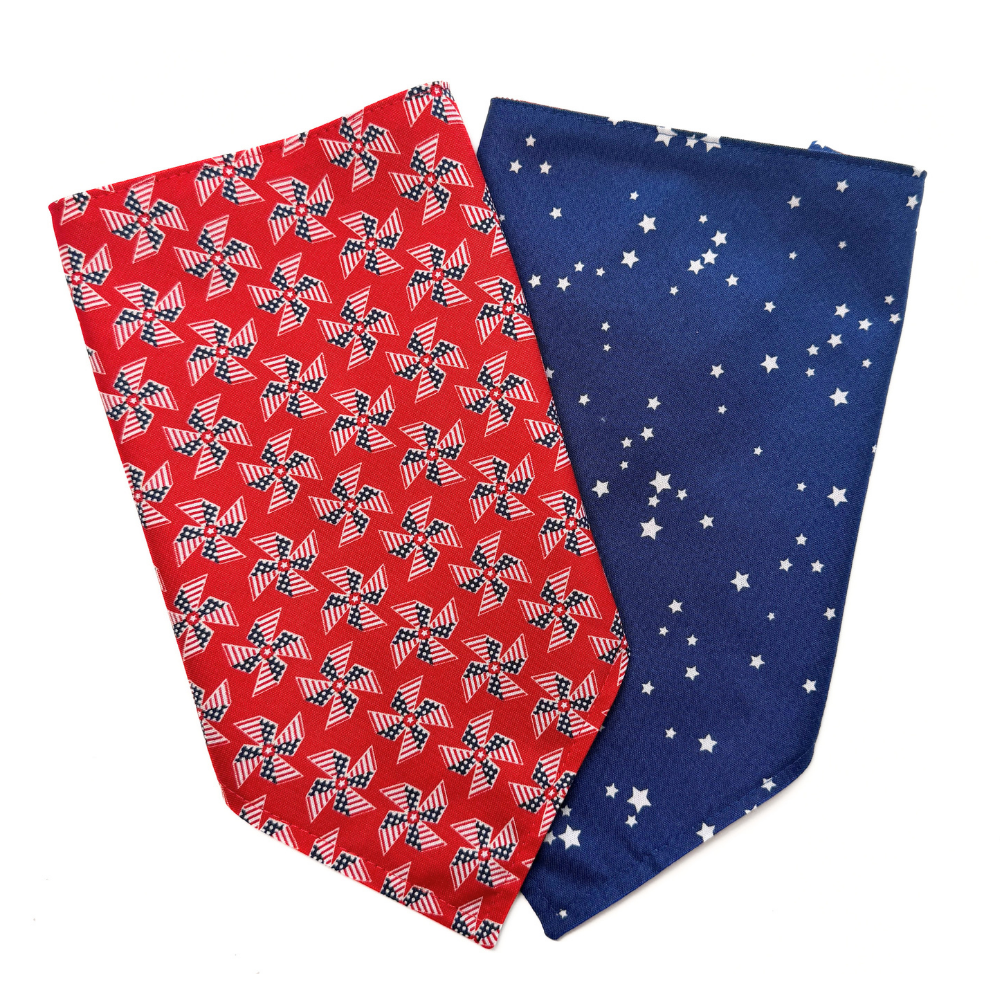 Red, White, & Blue Pinwheels Bandana