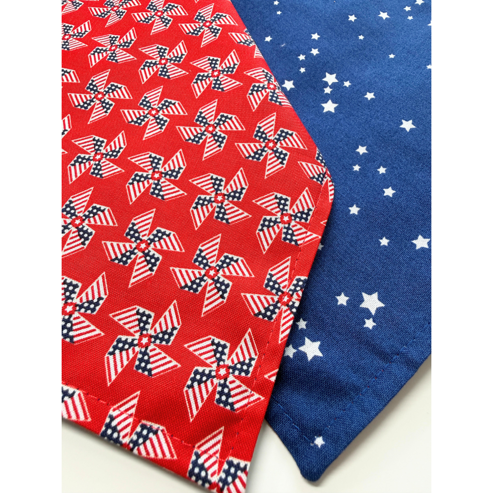 Red, White, & Blue Pinwheels Bandana