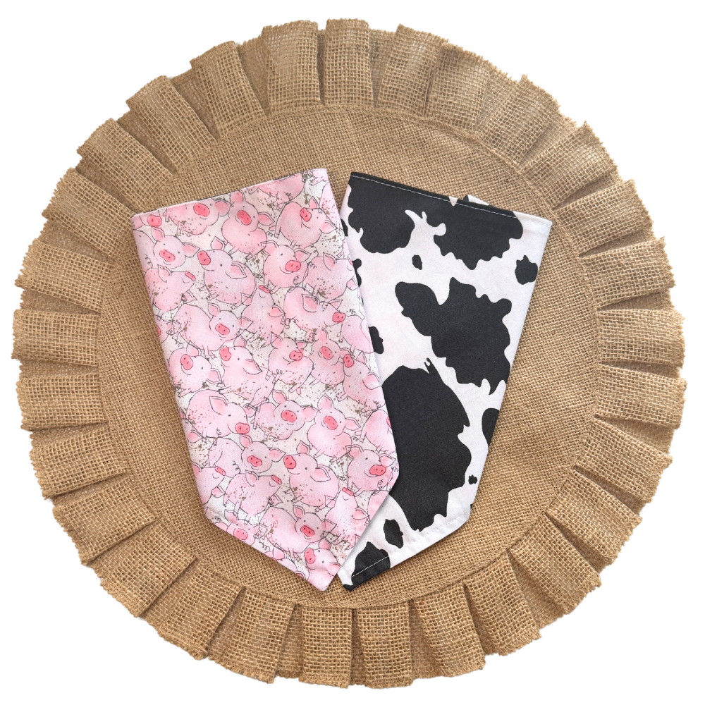 Muddy Pigs and Cow Print Bandana