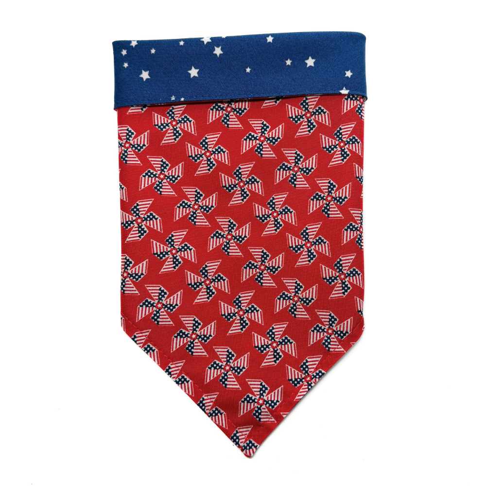Red, White, & Blue Pinwheels Bandana