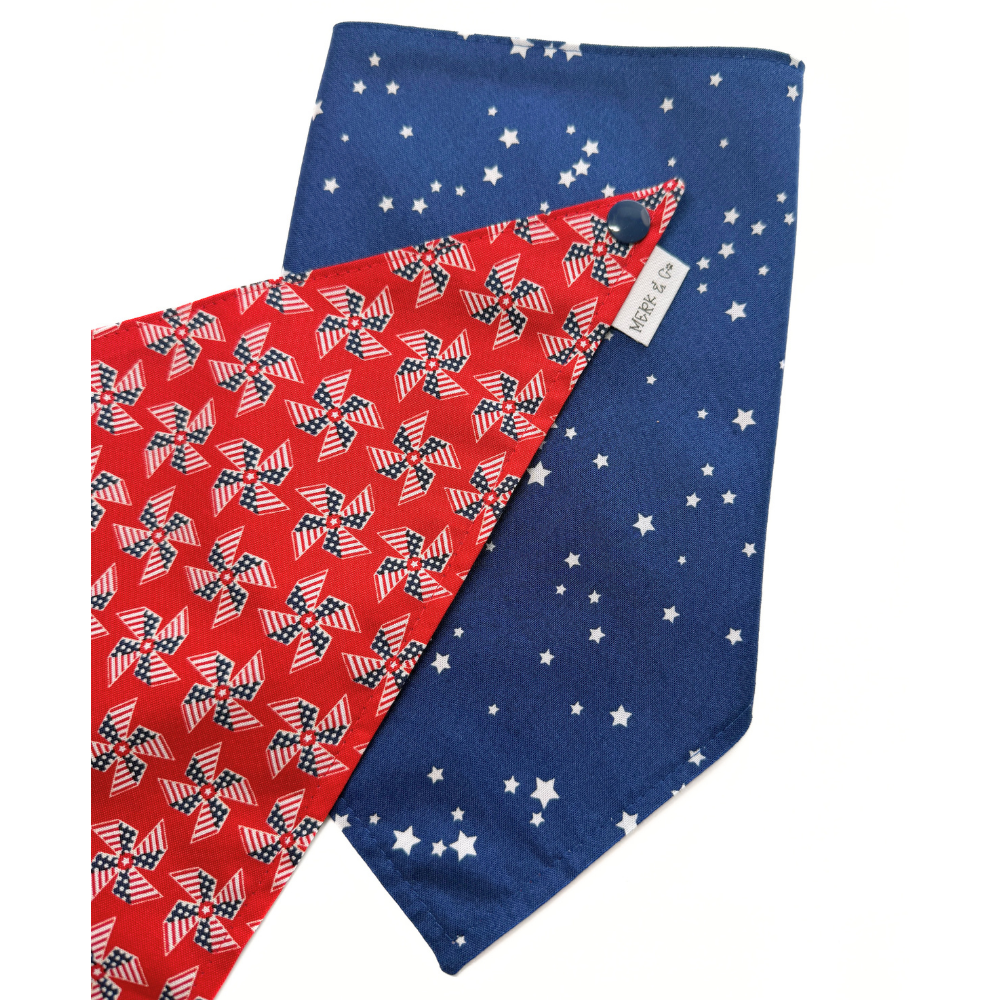 Red, White, & Blue Pinwheels Bandana