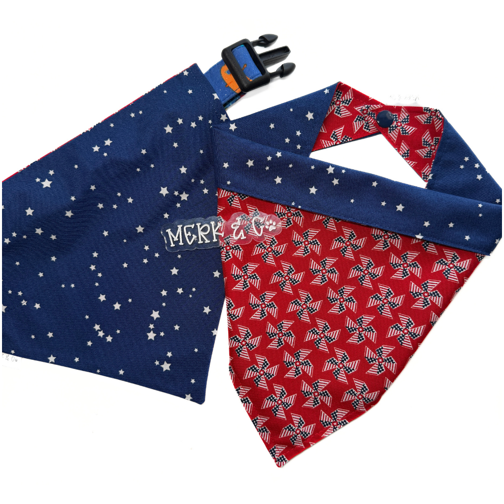 Red, White, & Blue Pinwheels Bandana