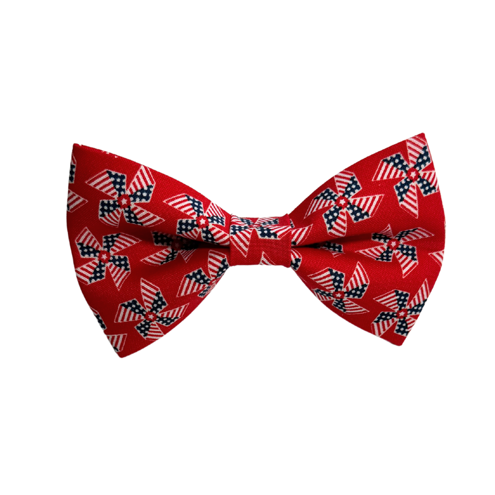 Patriotic Pinwheels Bow Tie