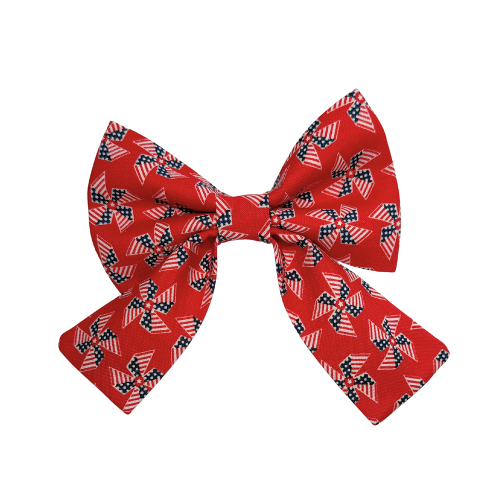 Patriotic Pinwheels Sailor Bow