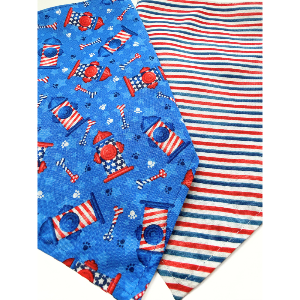 Patriotic Fire Hydrant Bandana