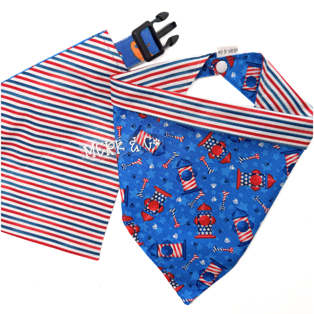 Patriotic Fire Hydrant Bandana