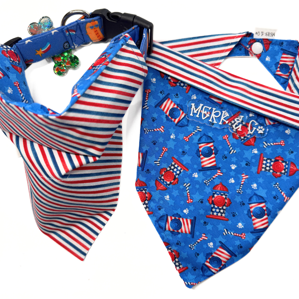 Patriotic Fire Hydrant Bandana