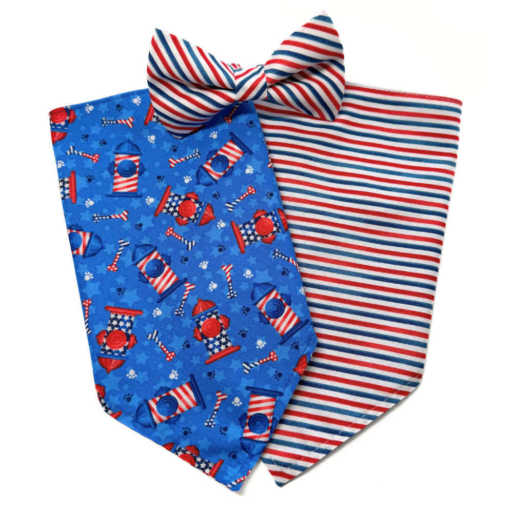 Patriotic Fire Hydrant Bandana