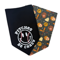 Checkered Pitches Be Crazy Reversible Baseball Bandana for Pets
