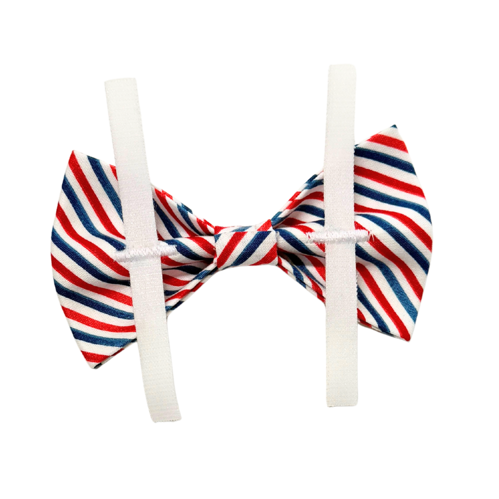 Red, White, & Blue Stripes Bow Tie
